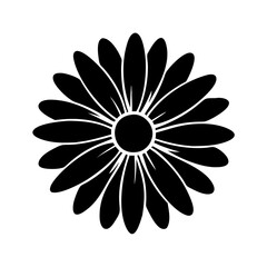 daisy flower icon, daisy flower line art - simple line art of daisy flower, perfect for daisy flower logos and icons