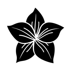 hosta flower icon, hosta flower line art - simple line art of hosta flower, perfect for hosta flower logos and icons