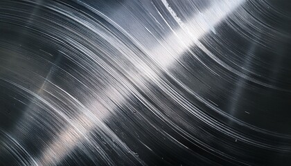 Shiny Grunge Brushed Stainless Steel With Scratches. Scraped Aluminum Metal Surface Texture Background. Ai Generative