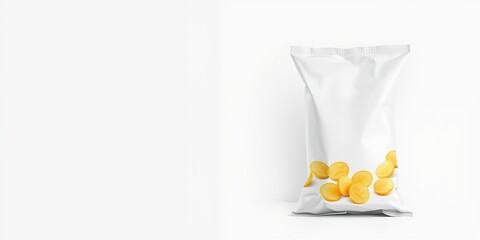 Empty Potato Chip Bag Mockup, Design Concept