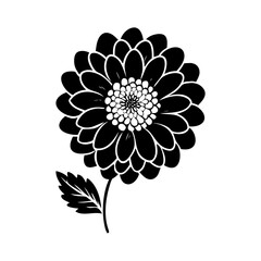 zinnia flower icon, zinnia flower line art - simple line art of zinnia flower, perfect for zinnia flower logos and icons