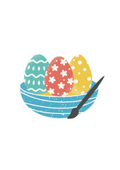 Blue Red Playful Easter Egg