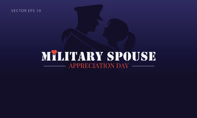 Military Spouse Appreciation Day Vector Illustration