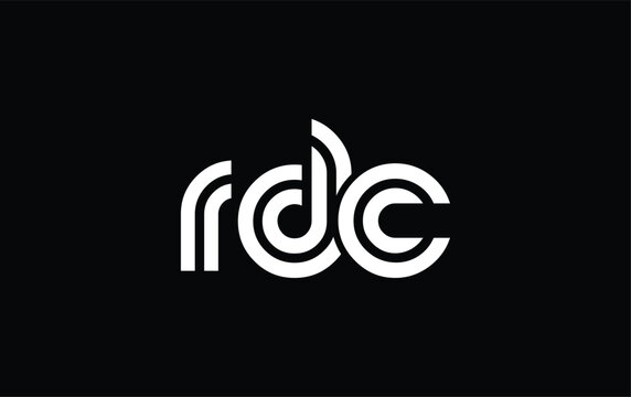 RDC Creative Unique Modern Letter Logo Design. Stylized logo featuring a unique letter design, presenting abstract minimalist aesthetics and modern appeal.