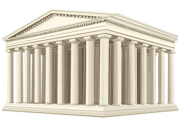 Fototapeta premium Classical building isolated 