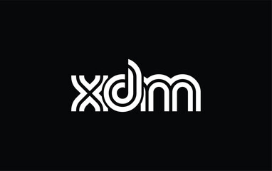 Obraz premium XDM Creative Unique Modern Letter Logo Design. Stylized logo featuring a unique letter design, presenting abstract minimalist aesthetics and modern appeal.