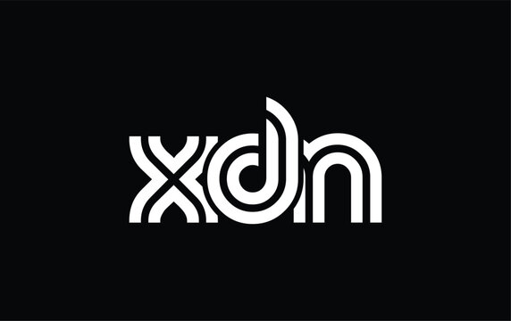 XDN Creative Unique Modern Letter Logo Design. Stylized logo featuring a unique letter design, presenting abstract minimalist aesthetics and modern appeal.