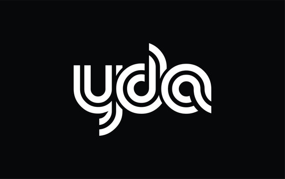 YDA Creative Unique Modern Letter Logo Design. Stylized logo featuring a unique letter design, presenting abstract minimalist aesthetics and modern appeal.