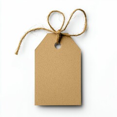 Blank Tag with Twine: A simple, elegant blank tag made of sturdy cardstock, delicately tied with natural twine. It’s a versatile design, perfect for a range of creative uses.