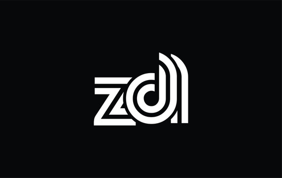 ZDL Creative Unique Modern Letter Logo Design. Stylized logo featuring a unique letter design, presenting abstract minimalist aesthetics and modern appeal.