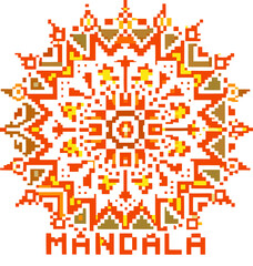 pixelated-typography-mandala