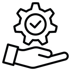 Service icon line vector illustration