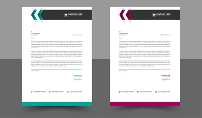 Minimal Creative Professional Abstract Design Modern Elegant and modern company business letterhead template