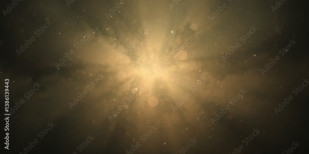 Poster golden light burst abstract background texture overlay design element digital art sparkle dust glow