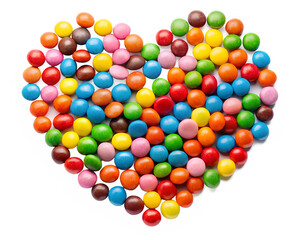 Obraz premium heart shaped candies isolated on white background