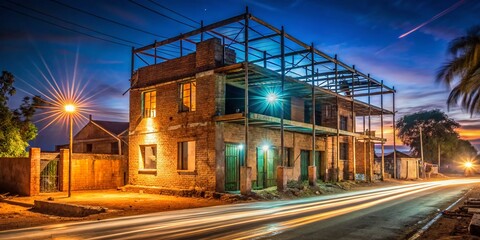 Unfinished House, Livingstone, Zambia - Long Exposure Night Photography