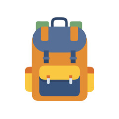 Fototapeta premium Colorful Backpack Icon for School