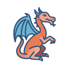  Colorful Dragon Icon for Illustrations