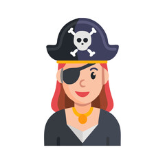  Female Pirate Icon for Adventure Themes
