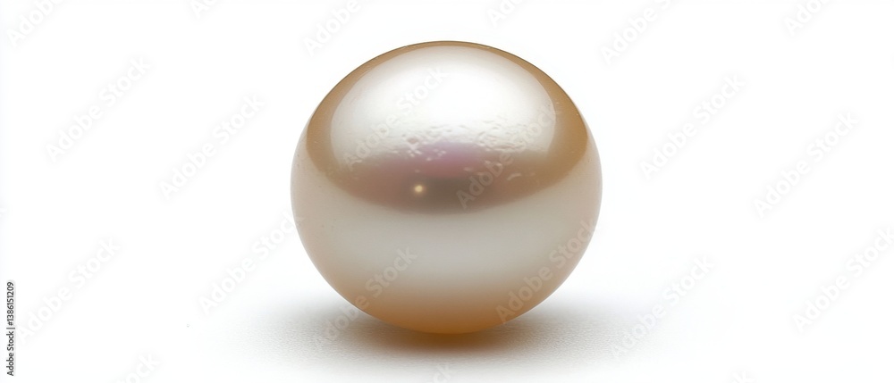Poster luminous pearl with iridescent glow on white backdrop capturing elegance and sophistication in a min