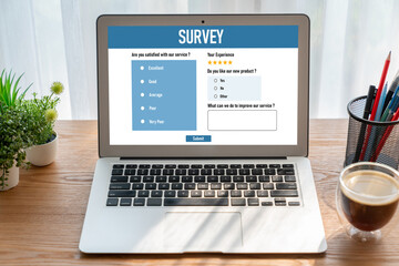 Online survey form for modish digital information collection on the internet network