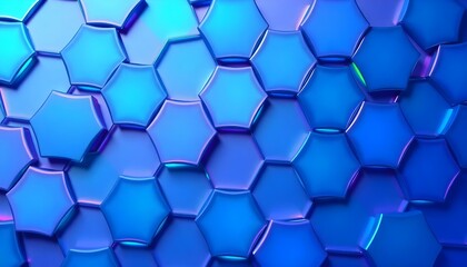 Fototapeta premium Abstract Blue Hexagon Pattern Background Texture Design