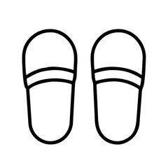 Illustration of comfortable slippers footwear vector design for summer beach and home wear  char