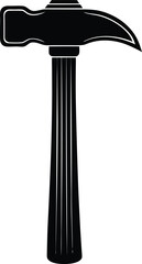 Hammer Silhouette Black Vector – Elegant and Stylish Design