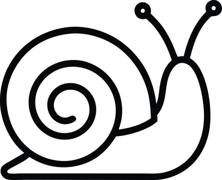 recommend clip art: Snail outline Vector Illustration on white background. Snail vector isolated icon. Snail Emoji, snail with a bright shell.