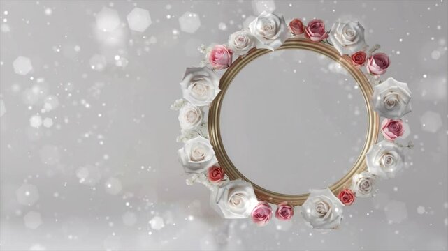 vintage frame with roses