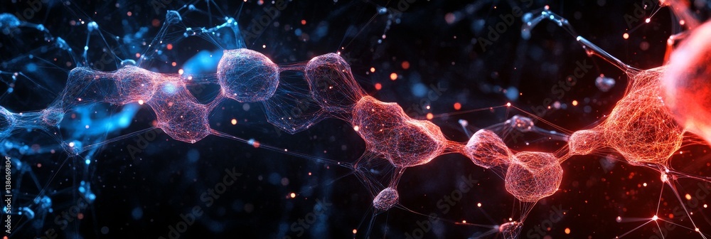 Poster abstract network world visualization - a captivating visual representing connection, data flow, tech