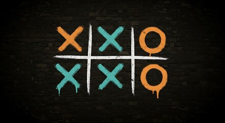 Urban Tic-Tac-Toe: A Game of Shadows AI Generated