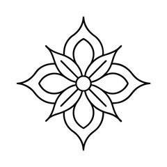 Abstract Flower Vector Illustration with Floral Design and Natural Elements