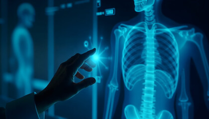 Analyzing Human Skeleton Scan with Touch Interface in Medical Environment