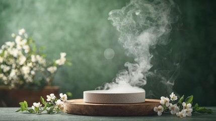 Floral, misty display