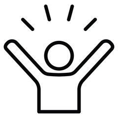 Satisfaction icon line vector illustration