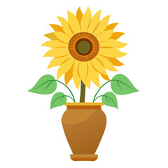 Obraz premium sunflower in a pot