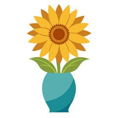 Obraz premium sunflower in a pot