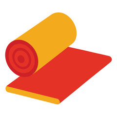 Red book vector illustration with pencil and bookmark design icon