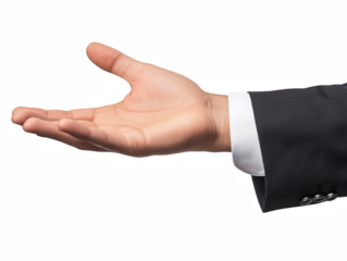 Business gesture of male hand grabbing object for marketing and branding