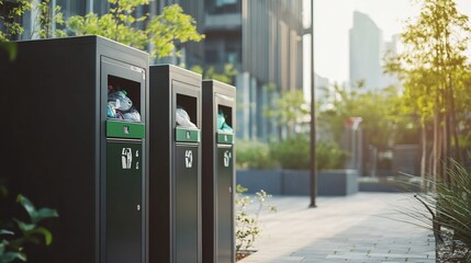 Urban Recycling Infrastructure in a Green Environment promotes sustainability