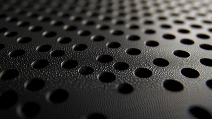 Detailed perspective of a modern perforated metal sheet for industrial usage