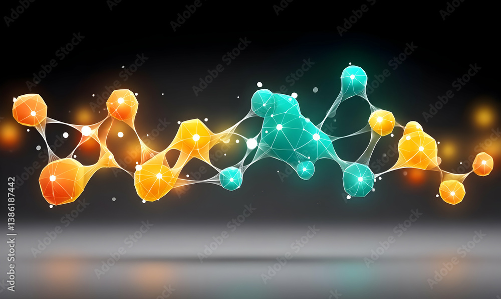 Poster abstract high quality network background for science and technology