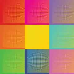 Pop Art multicolored background with ovals