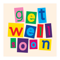 get well soon. vector illustration