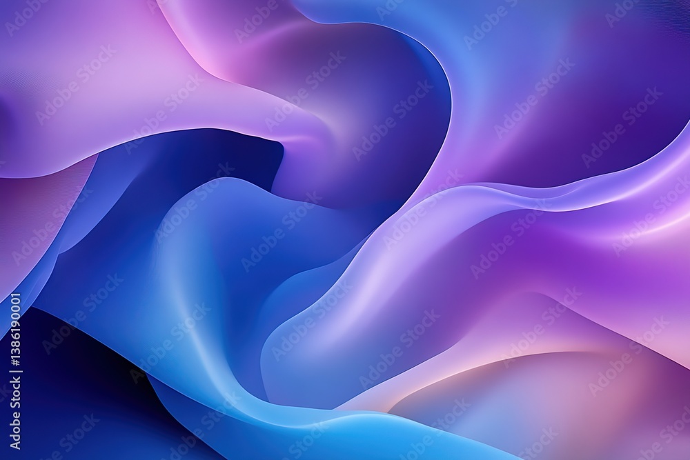 Poster colorful abstract swirls create a fluid wave pattern