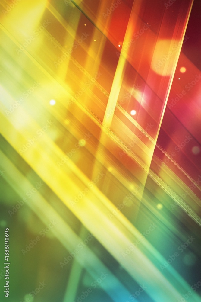 Poster Colorful light trails creating abstract background design