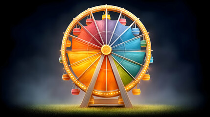 Obraz premium Stunning Night Photography of a Colorful Ferris Wheel in High Quality