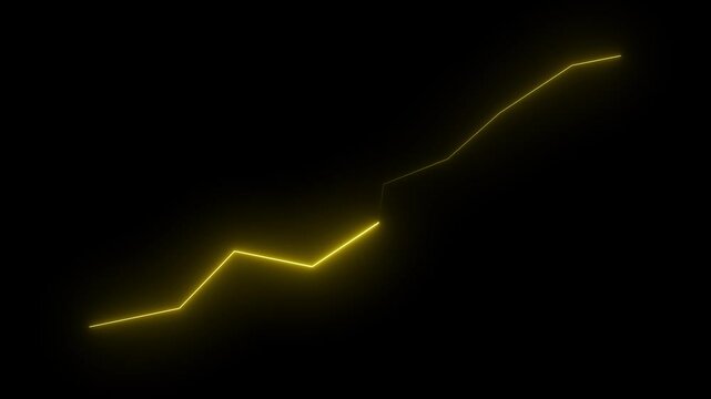 Neon rising arrow flicker, success concept. Glowing Neon rising arrow animation, success, Neon rising arrow animation, success concept.