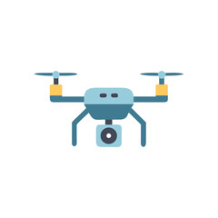Illustration of a Drone with Camera for Aerial Photography
